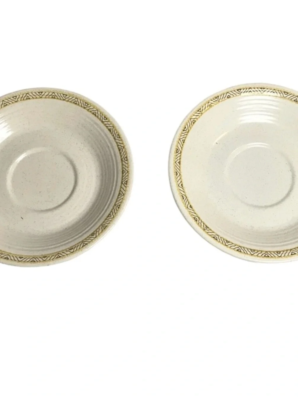 Vintage Franciscan Earthenware HACIENDA GOLD Tea Cups 2 USA Swirl Yellow Speck
